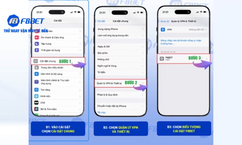Hướng dẫn tải App F8BET trên iOS